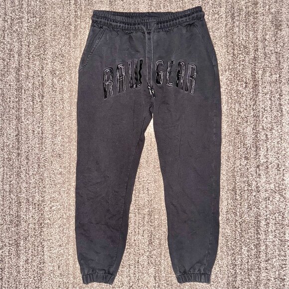 Rawgear BMFIT Men's Front Embroidery Jogger Sweatpants Black Size Large - Picture 1 of 9
